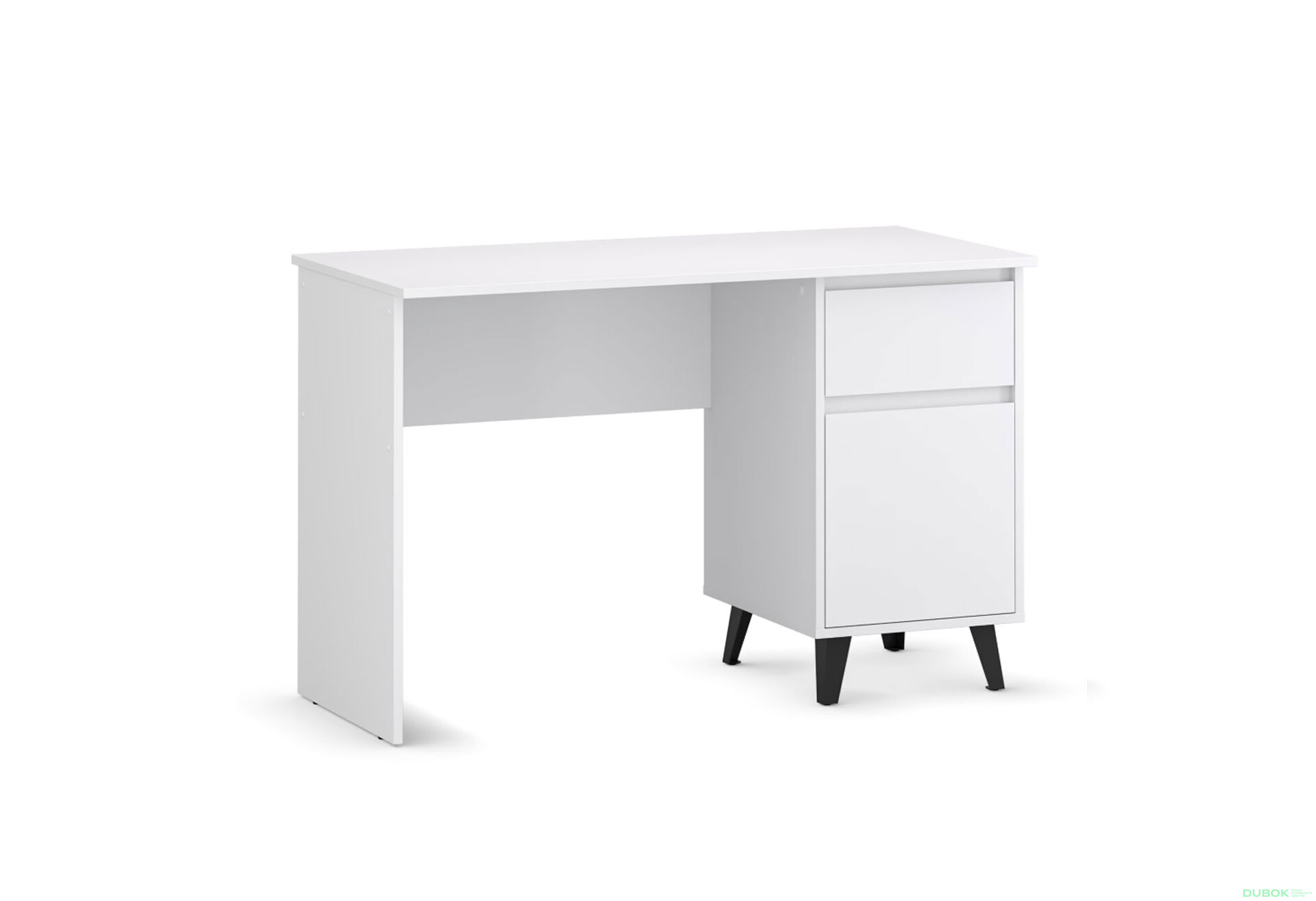 Psací stůl BORG 1d1s/120 bílý - Fotografie 4 Fotografie 4 - Psací stůl BORG 1d1s/120 bílý