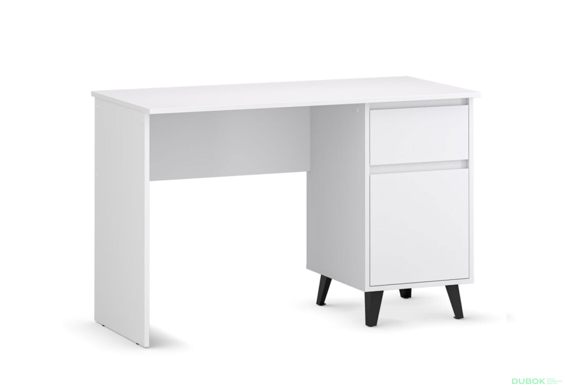 Fotografie 4 - Psací stůl BORG 1d1s/120 bílý