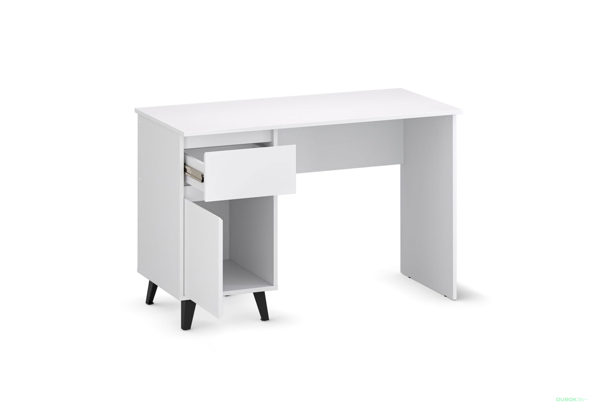 Psací stůl BORG 1d1s/120 bílý - Fotografie 5 Fotografie 5 - Psací stůl BORG 1d1s/120 bílý