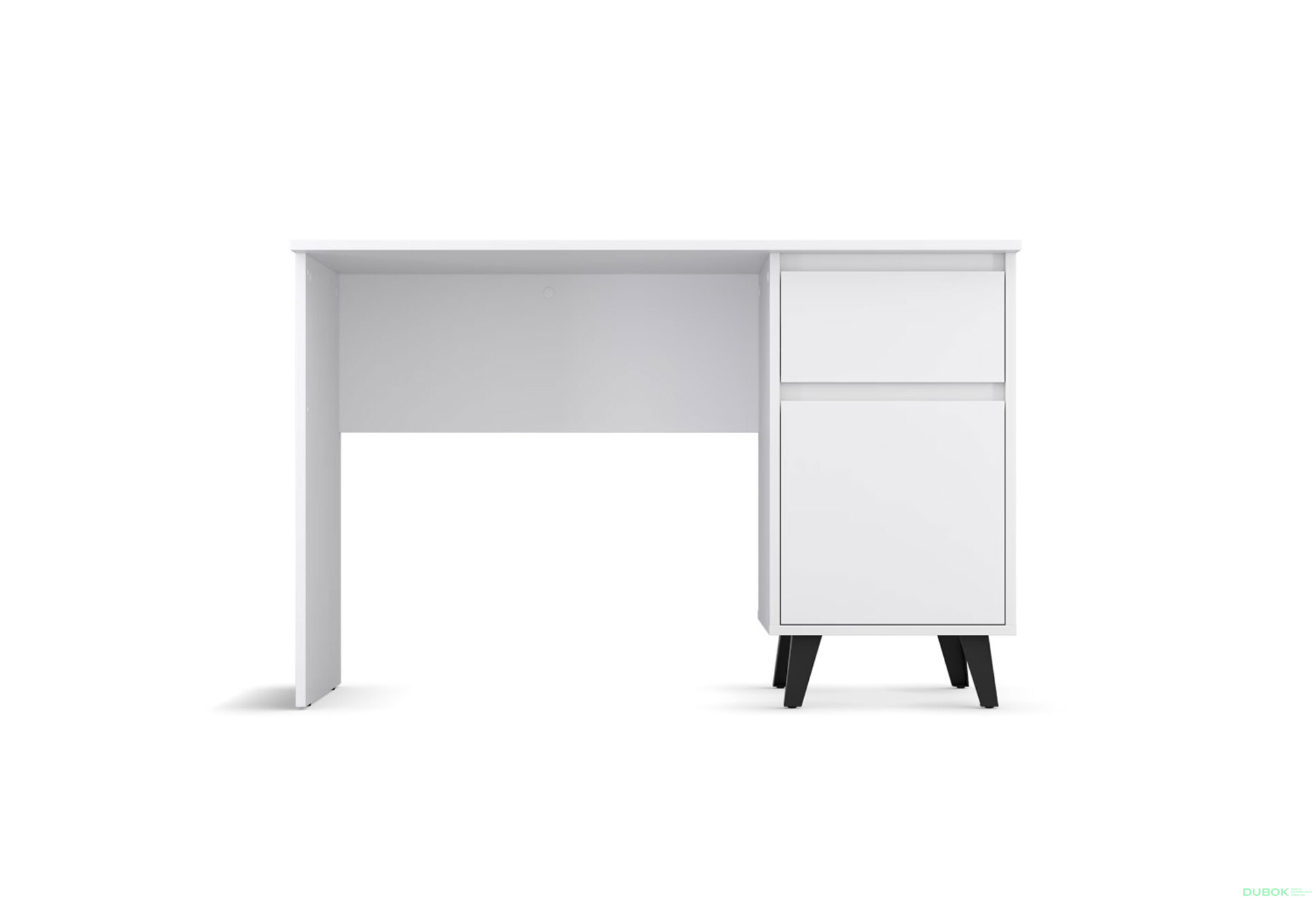 Psací stůl BORG 1d1s/120 bílý - Fotografie 3 Fotografie 3 - Psací stůl BORG 1d1s/120 bílý