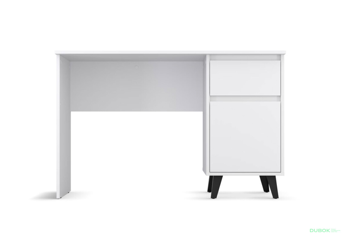 Fotografie 3 - Psací stůl BORG 1d1s/120 bílý