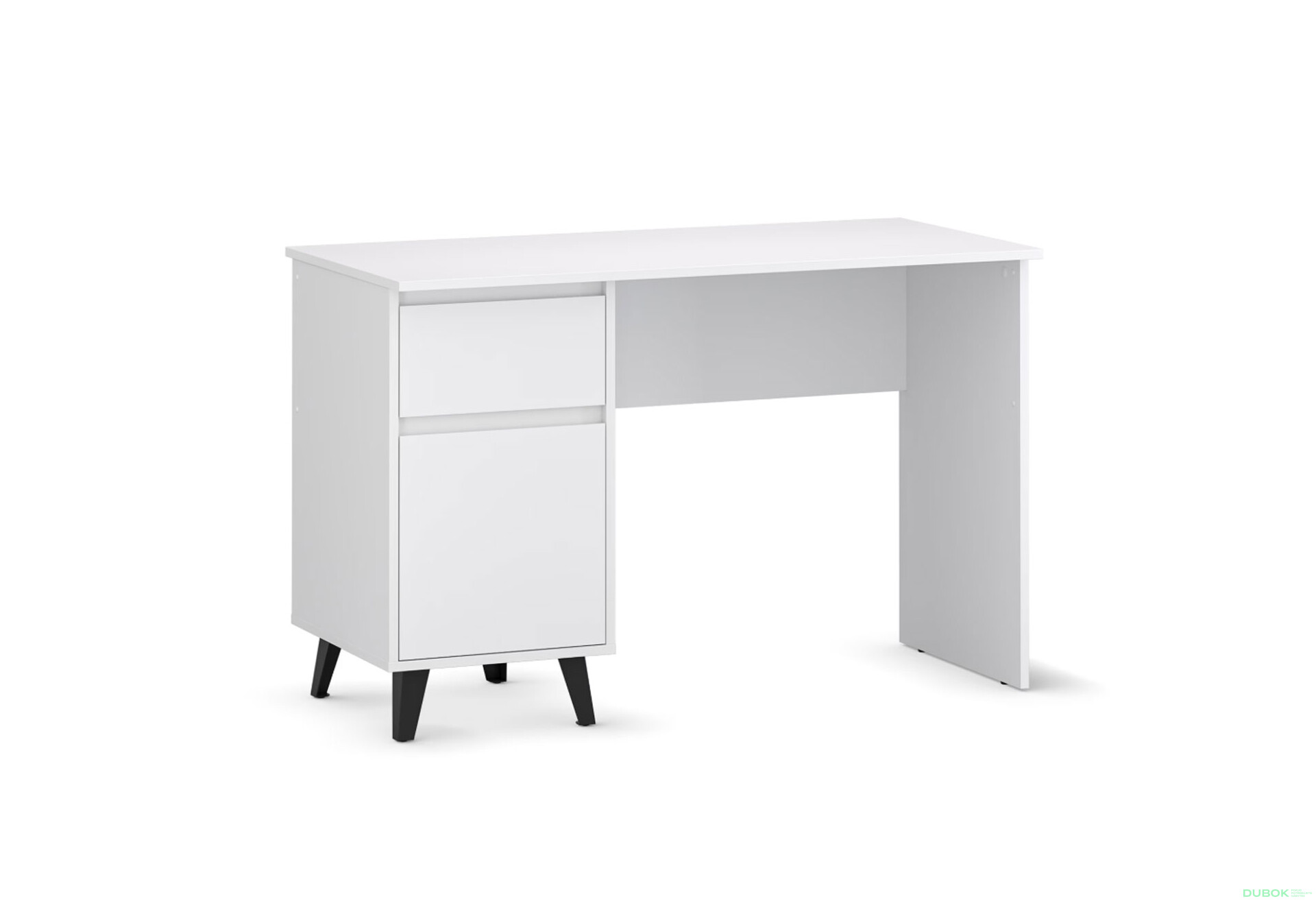 Psací stůl BORG 1d1s/120 bílý - Fotografie 1 Fotografie 1 - Psací stůl BORG 1d1s/120 bílý