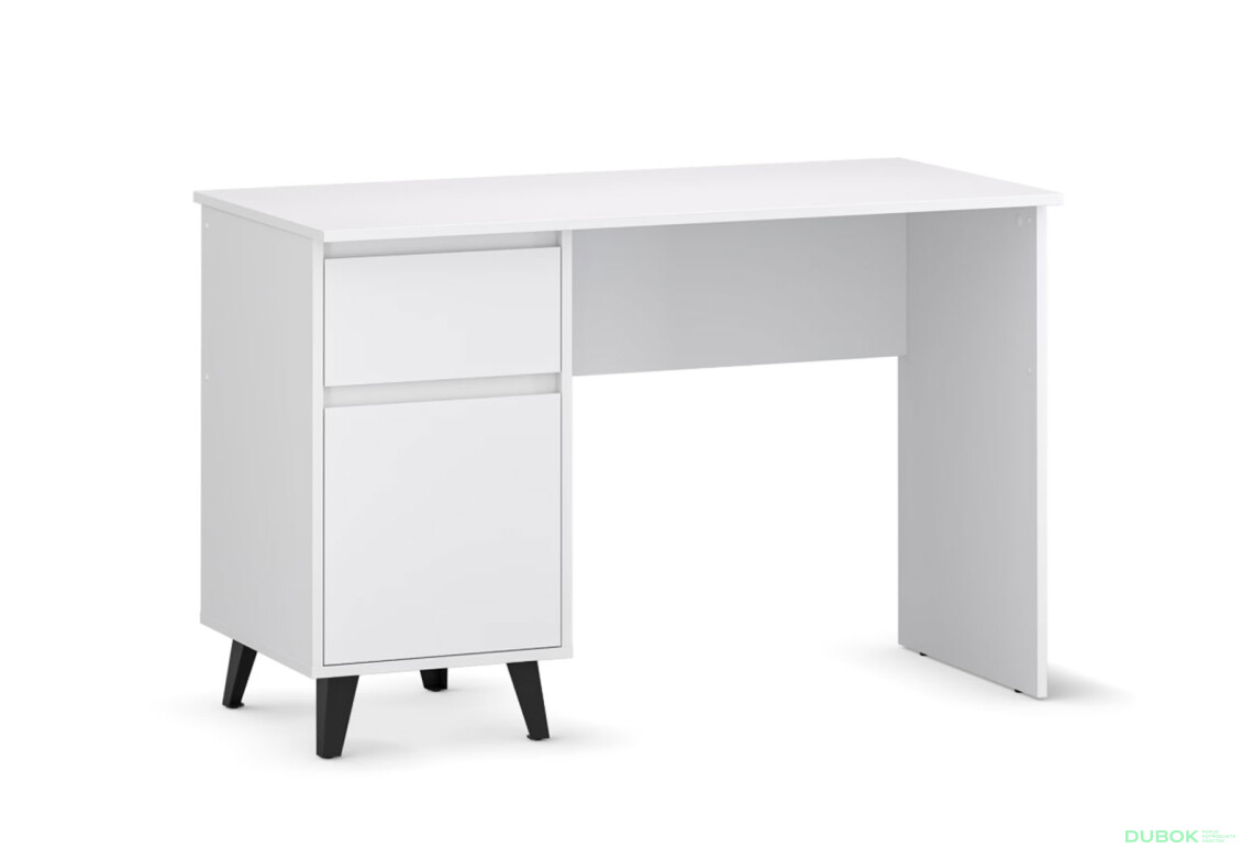 Psací stůl BORG 1d1s/120 bílý
