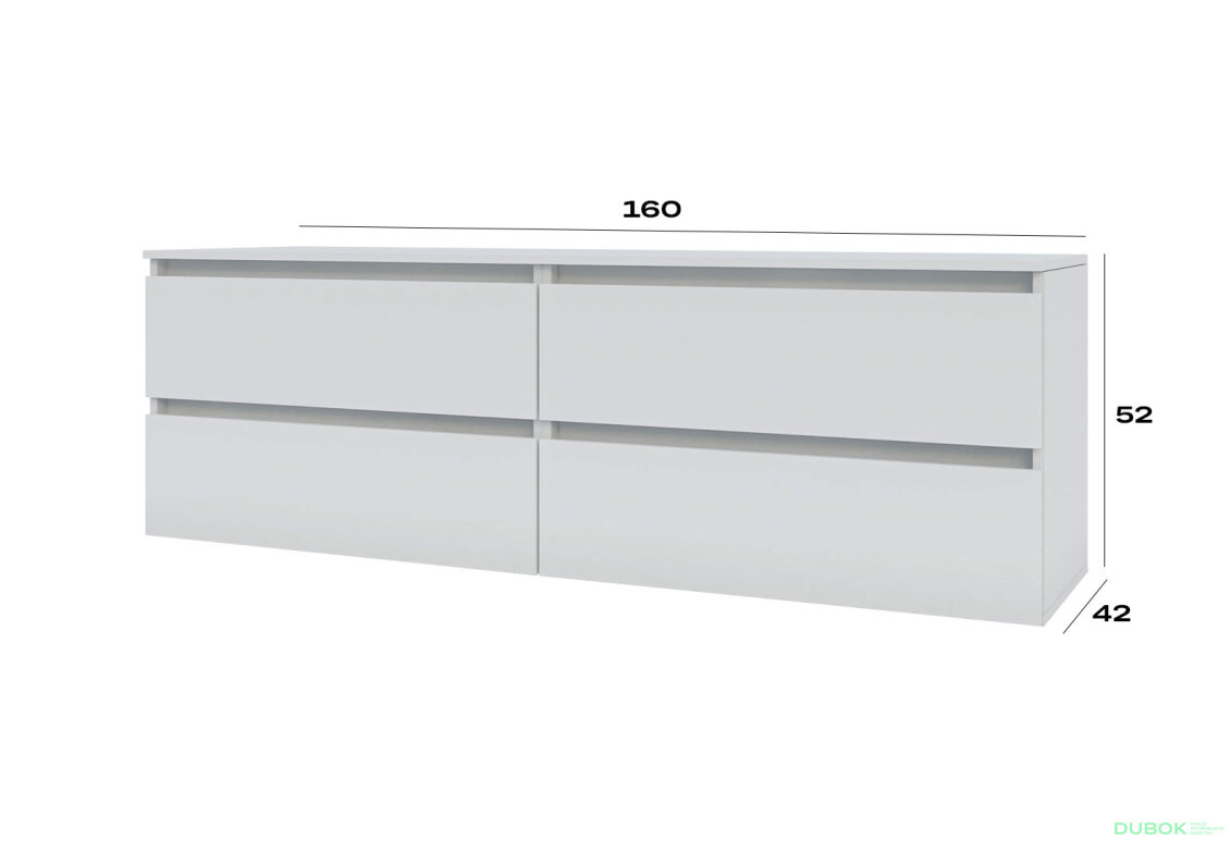 Fotografie 3 - TV stolek 520/1600/2x2Z nymfea alba Idea