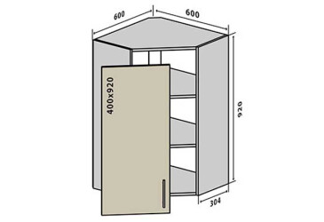 V54 Skříňka 1D 60 Interno Luxe