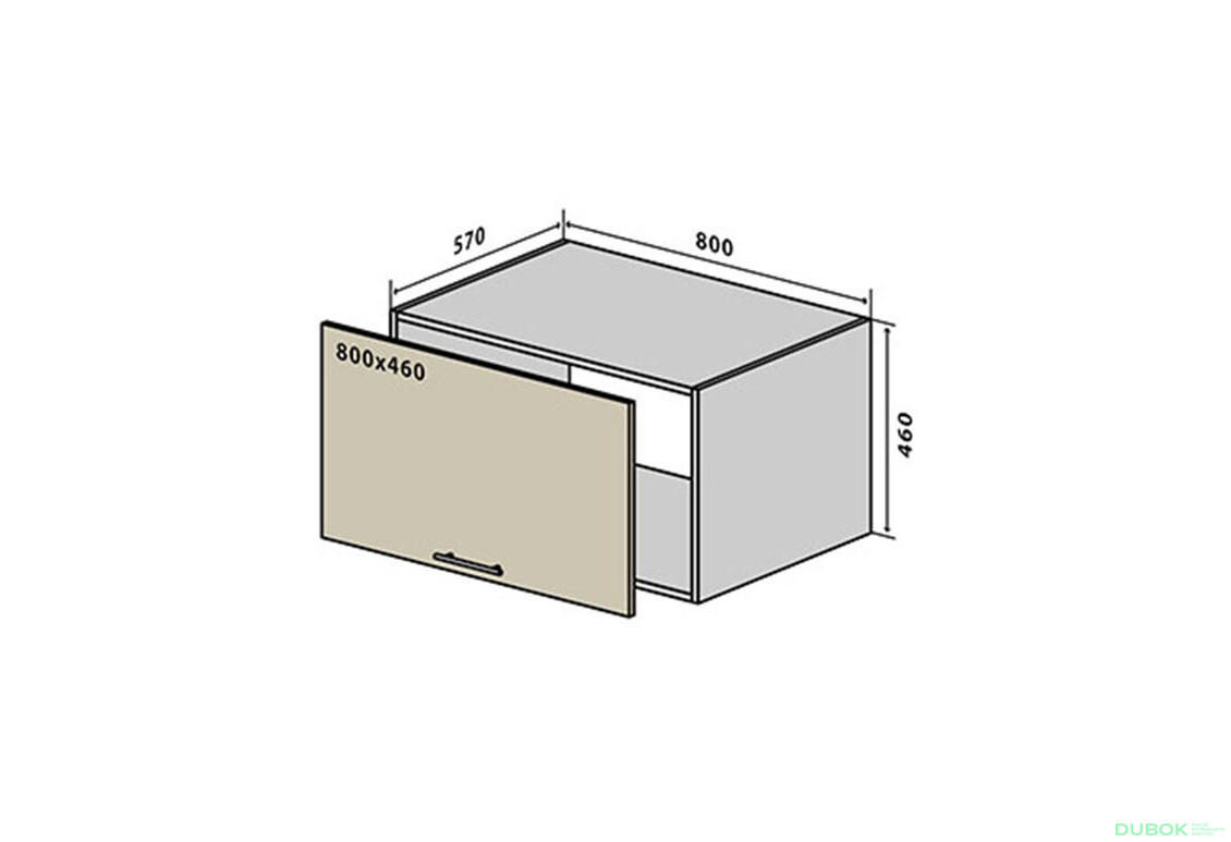 V78 Skříňka nad digestoř 80 Interno Luxe