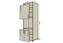 N20 Skříň (horní f60x92-1ks, dolní f30x72-2ks) Interno Luxe - Fotografie 1 Fotografie 1 - N20 Skříň (horní f60x92-1ks, dolní f30x72-2ks) Interno Luxe