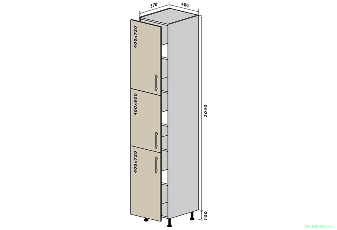 N40 Skříň 40x214 Interno Luxe