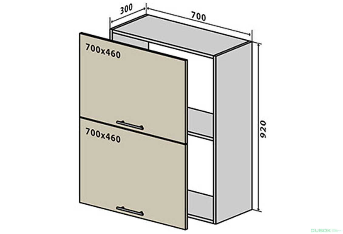 V91 Skříňka 2D 70 Interno Luxe