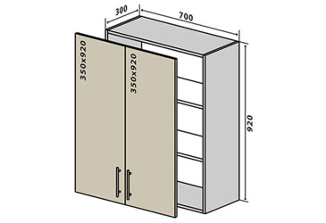 V88 Skříňka 2D 70 Interno Luxe