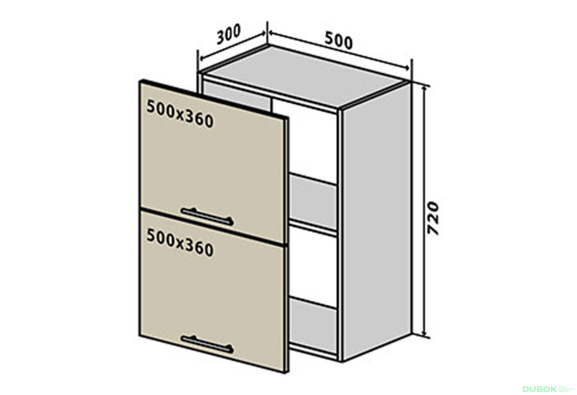 V57 Skříňka 2D 50 Interno Luxe