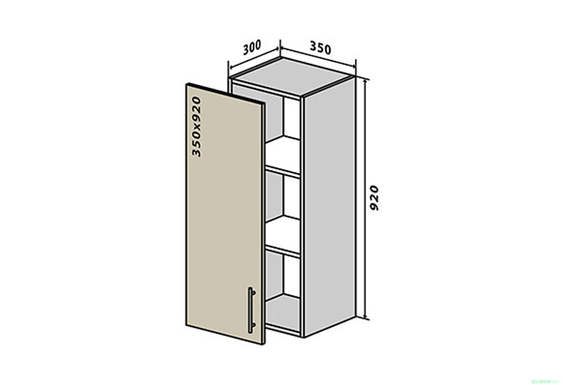 Fotografie 1 - V31 Skříňka 1D 35 Interno Luxe