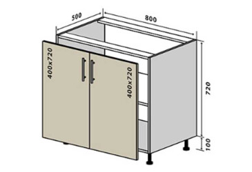 N7 Skříňka 2D 80 Interno Luxe