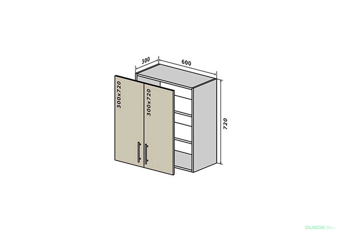 V6 Skříňka 2D 60 Interno Luxe