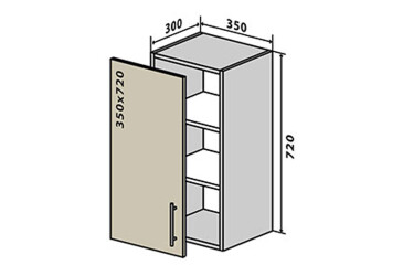V19 Skříňka 1D 35 Interno Luxe
