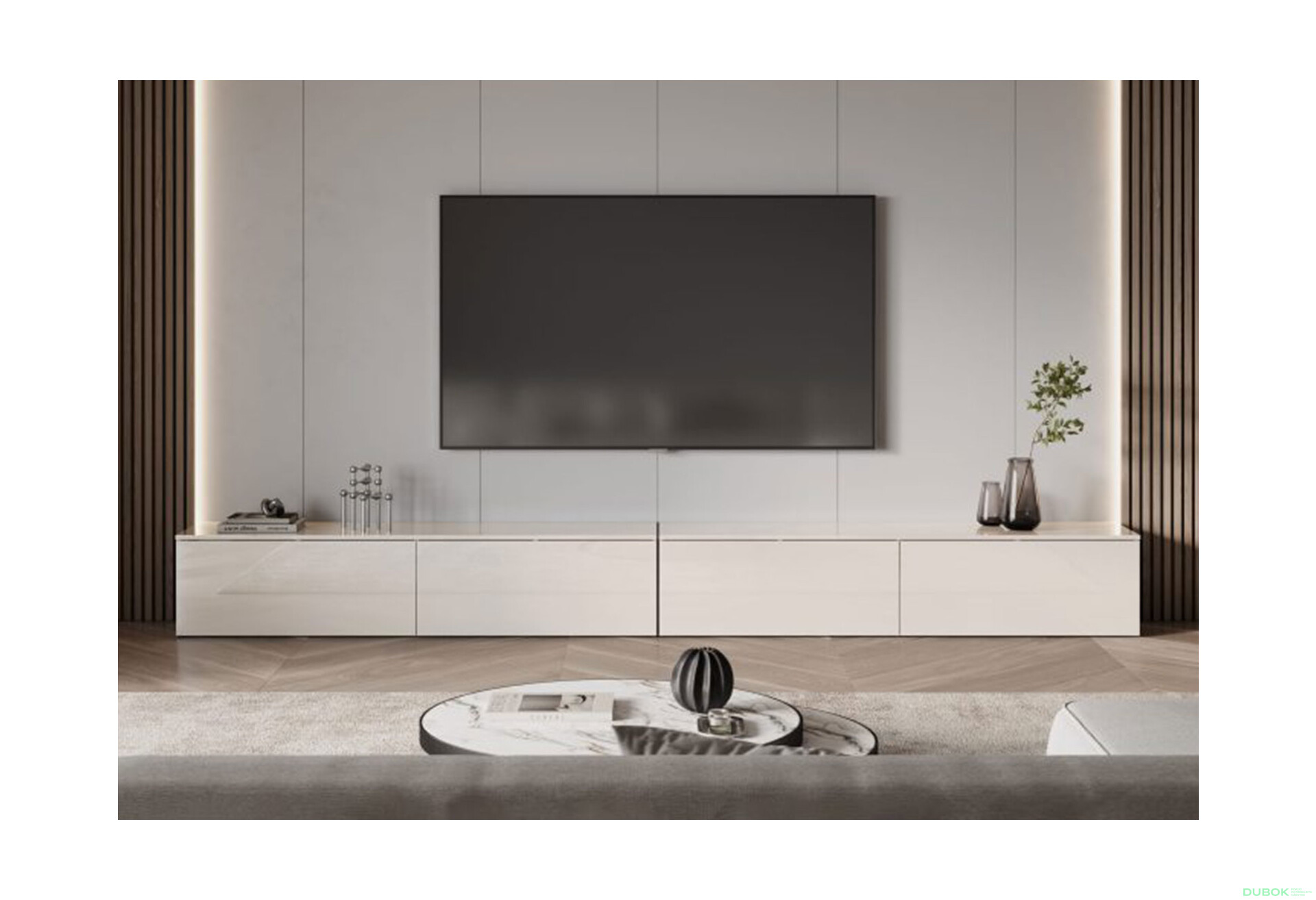 Fotografie 2 - TV stolek 2,1 kašmírový lesk Legs Box