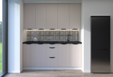 Sada 2.0 Bílá / Kašmír, černé úchyty Leo