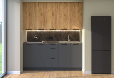 Sada 2.0 vrch Dub Kraft, spodek Antracit / Grafit Leo