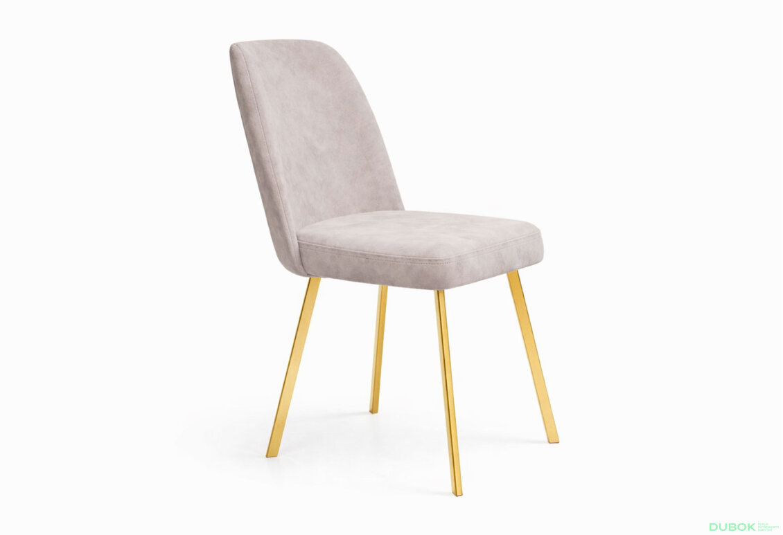 Fotografie 3 - Židle Boston v látce, kovové nohy, zlatá barva