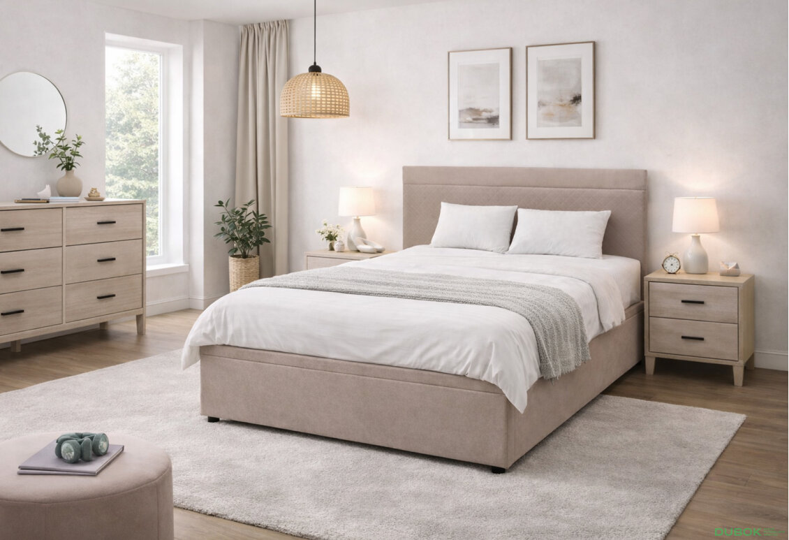 Fotografie 2 - Postel Fro Pik 160x200 s roštem, úložným prostorem Mono 233, béž