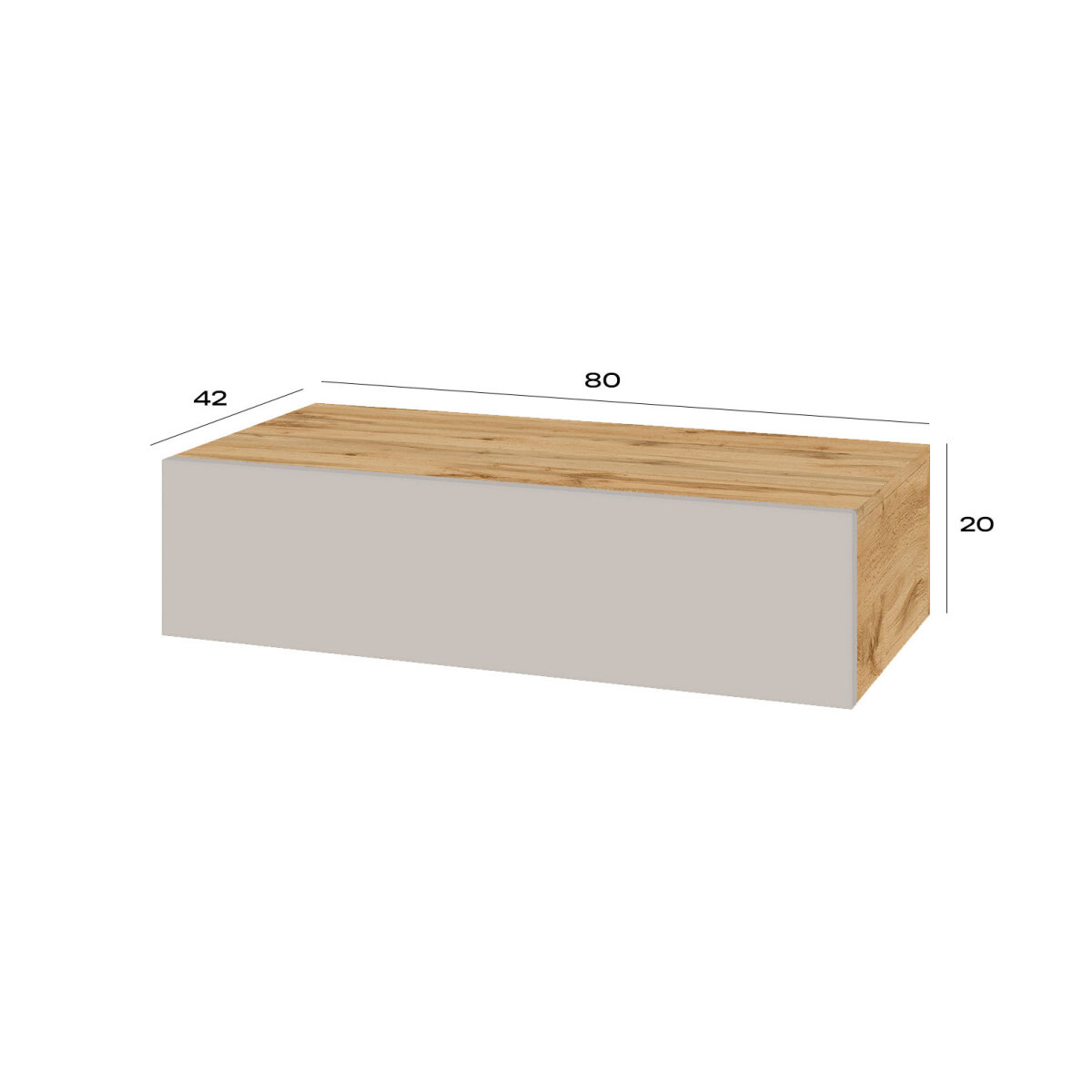 Toaletní stolek 80 cm dub apalačský / kašmír Space (obrázek 3)