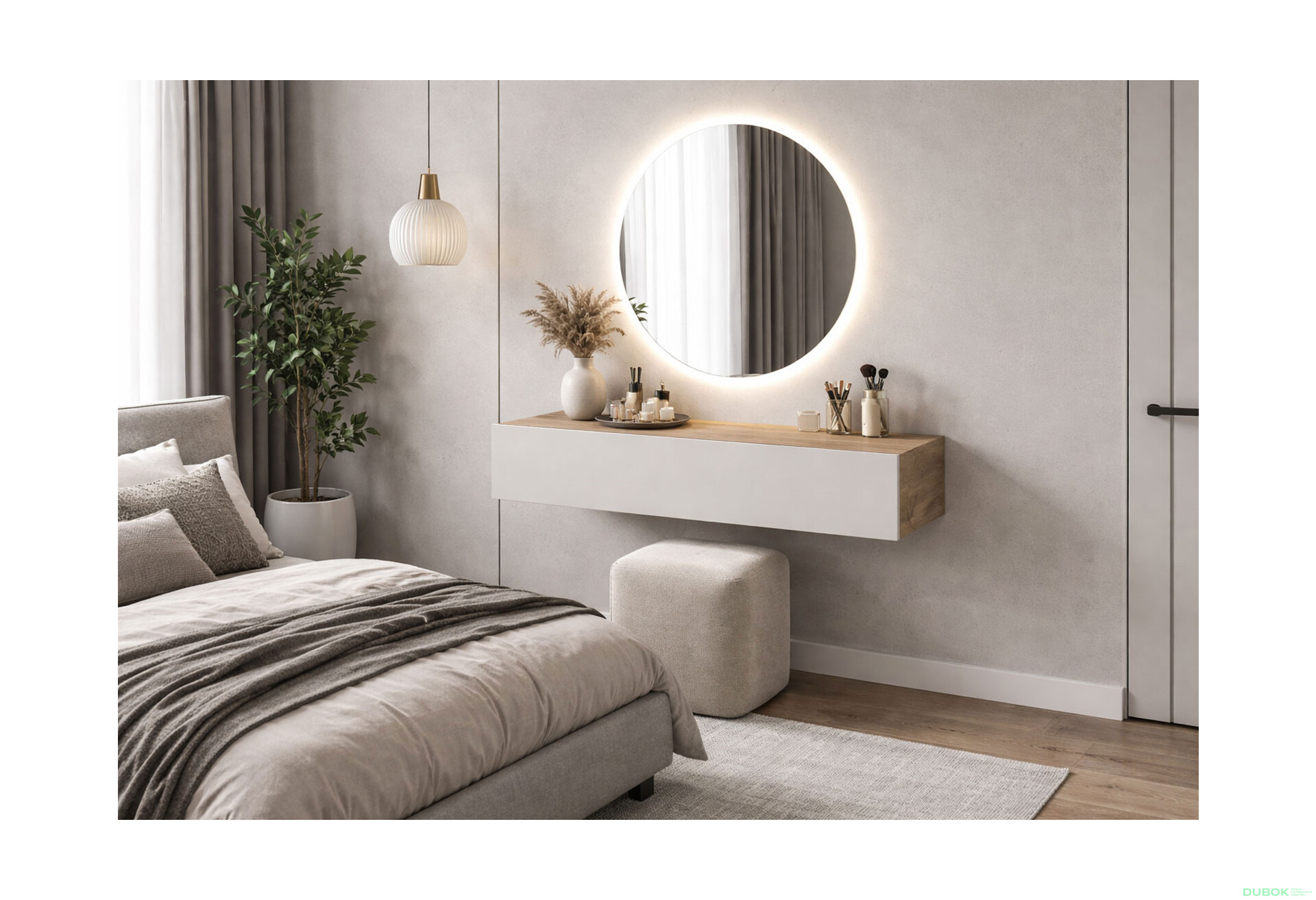 Fotografie 2 - Toaletní stolek 80 cm dub apalačský / kašmír Space