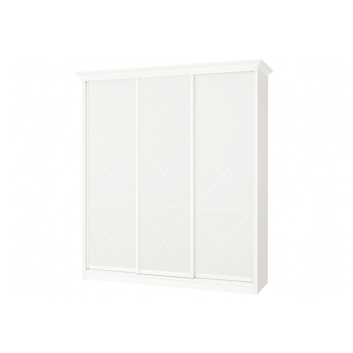 

Skříň Rim-Veneziano 3D 2,1 m bílá s římsou, fasádami DTD (s dekorem)