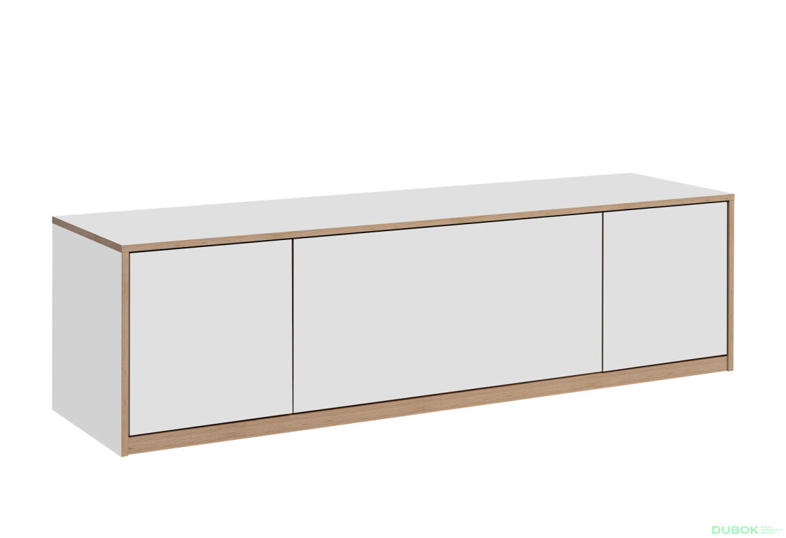TV stolek 2d1k bílý Complex - Fotografie 2 Fotografie 2 - TV stolek 2d1k bílý Complex