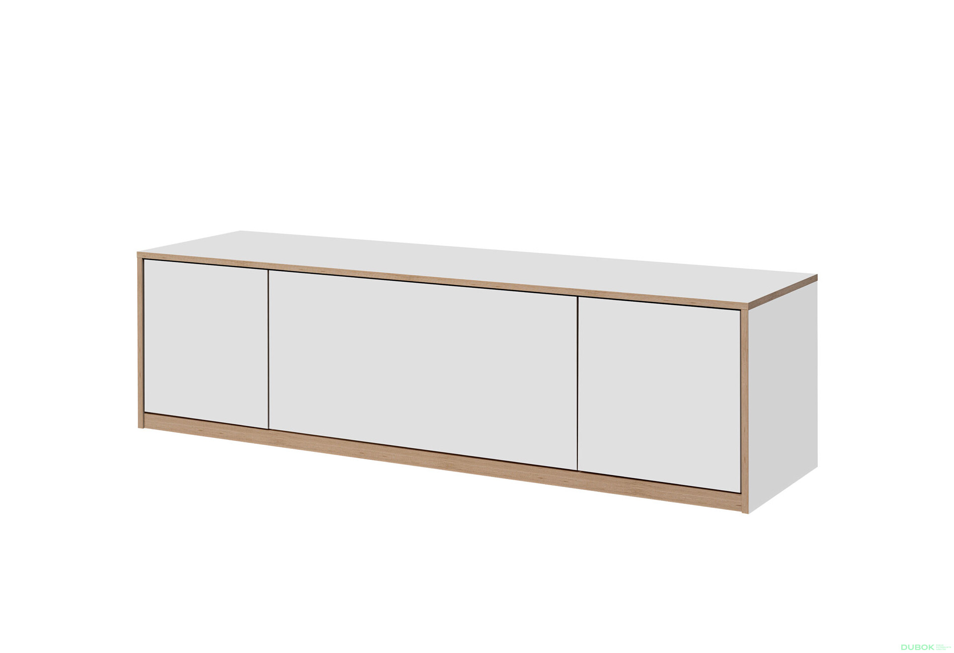 TV stolek 2d1k bílý Complex - Fotografie 1 Fotografie 1 - TV stolek 2d1k bílý Complex