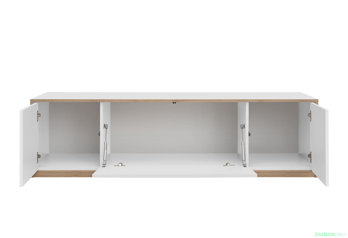 TV stolek 2d1k bílý Complex - Fotografie 3 Fotografie 3 - TV stolek 2d1k bílý Complex