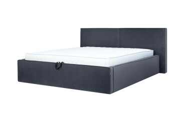 Postel 1,6x2,0 s výklopným roštem, grafit (Royal Velvet 21) Duo