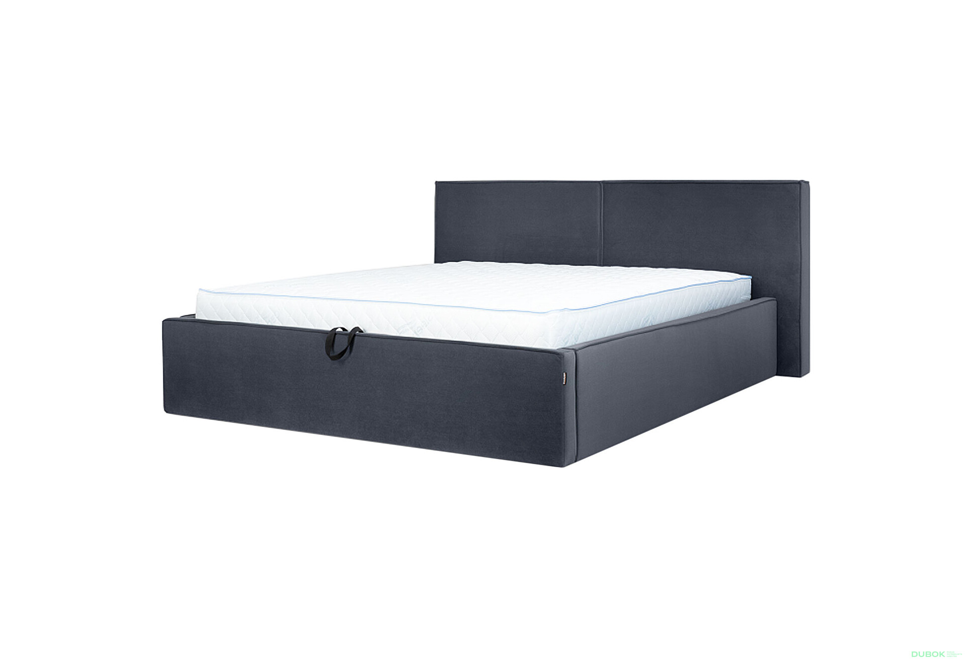 Fotografie 1 - Postel 1,6x2,0 s výklopným roštem, grafit (Royal Velvet 21) Duo
