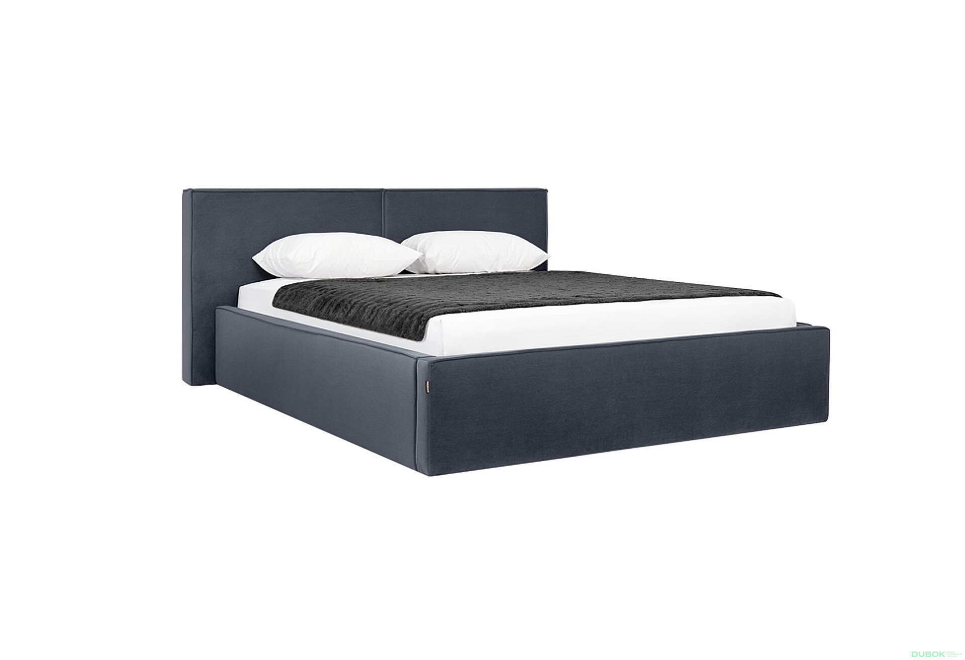 Fotografie 4 - Postel 1,6x2,0 s výklopným roštem, grafit (Royal Velvet 21) Duo