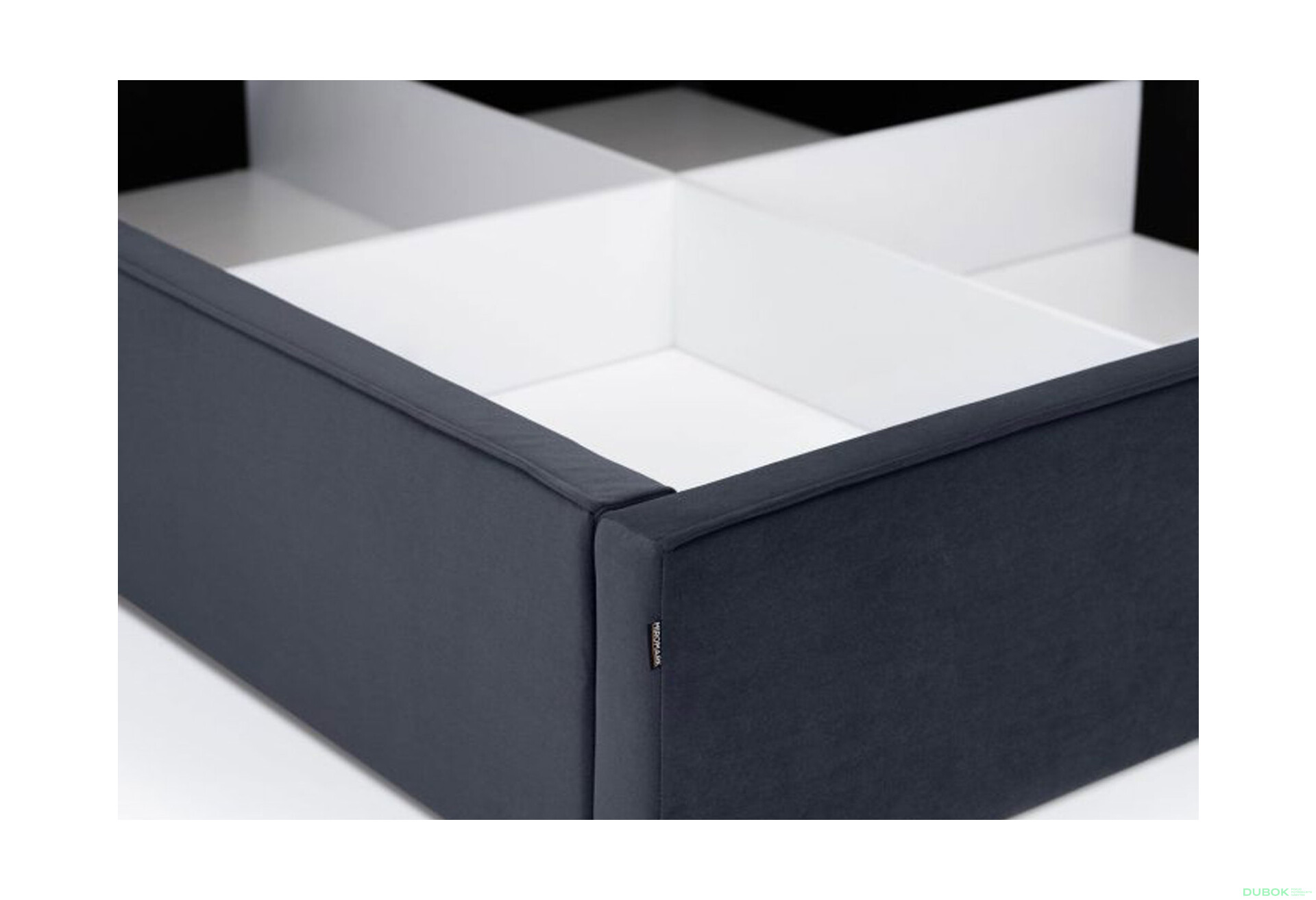 Fotografie 6 - Postel 1,6x2,0 s výklopným roštem, grafit (Royal Velvet 21) Duo