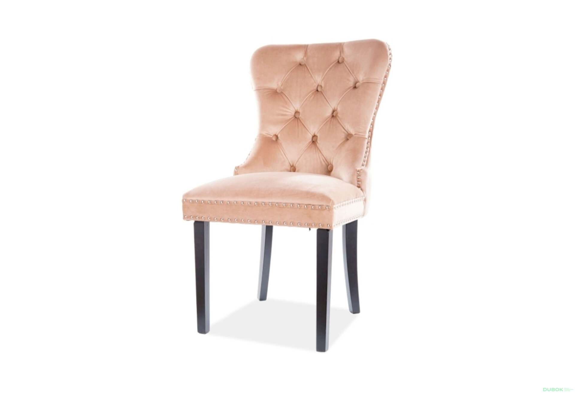 Fotografie 1 - Židle August Velvet béžový Bluvel 28, dřevo, černý