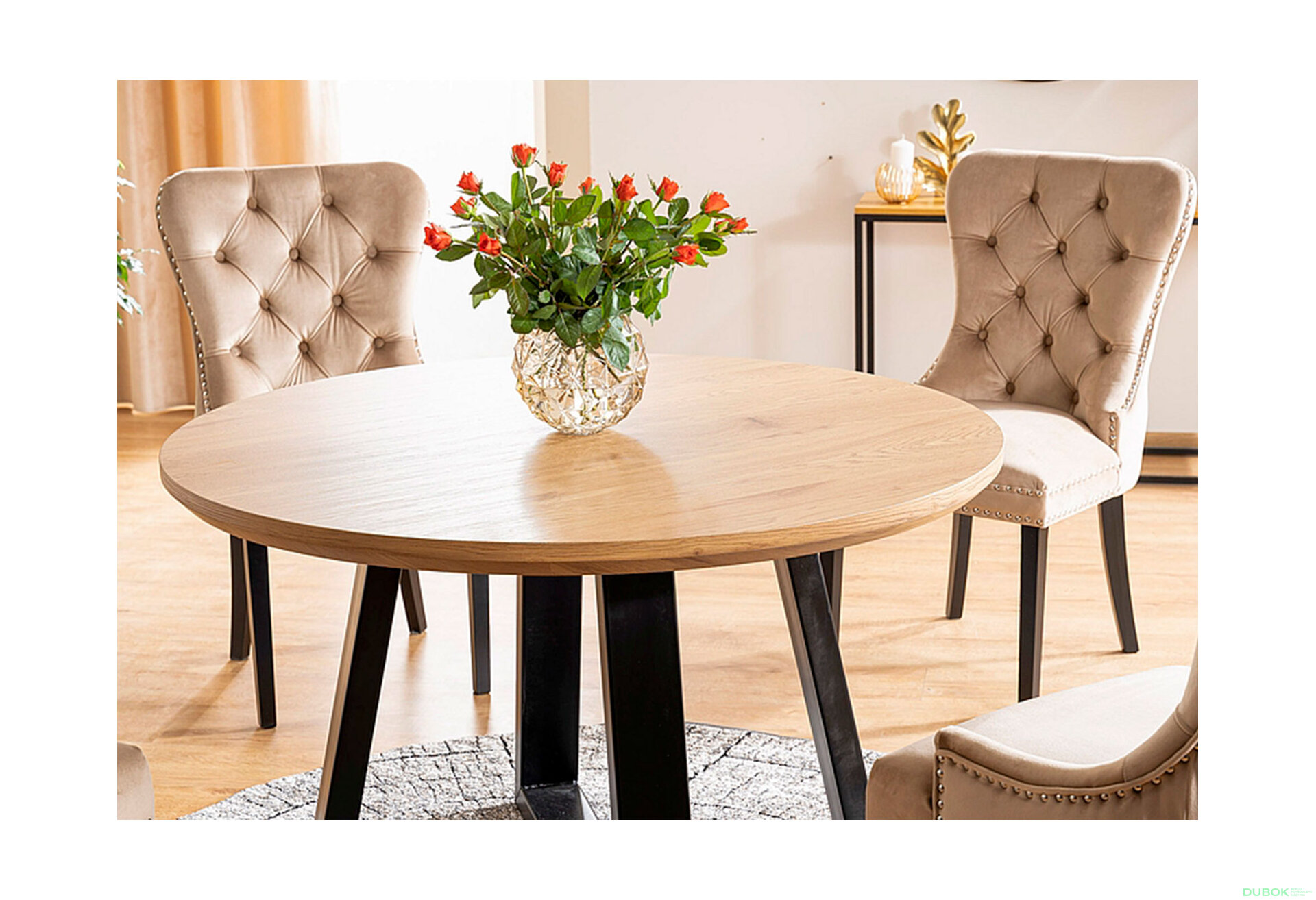 Fotografie 5 - Židle August Velvet béžový Bluvel 28, dřevo, černý