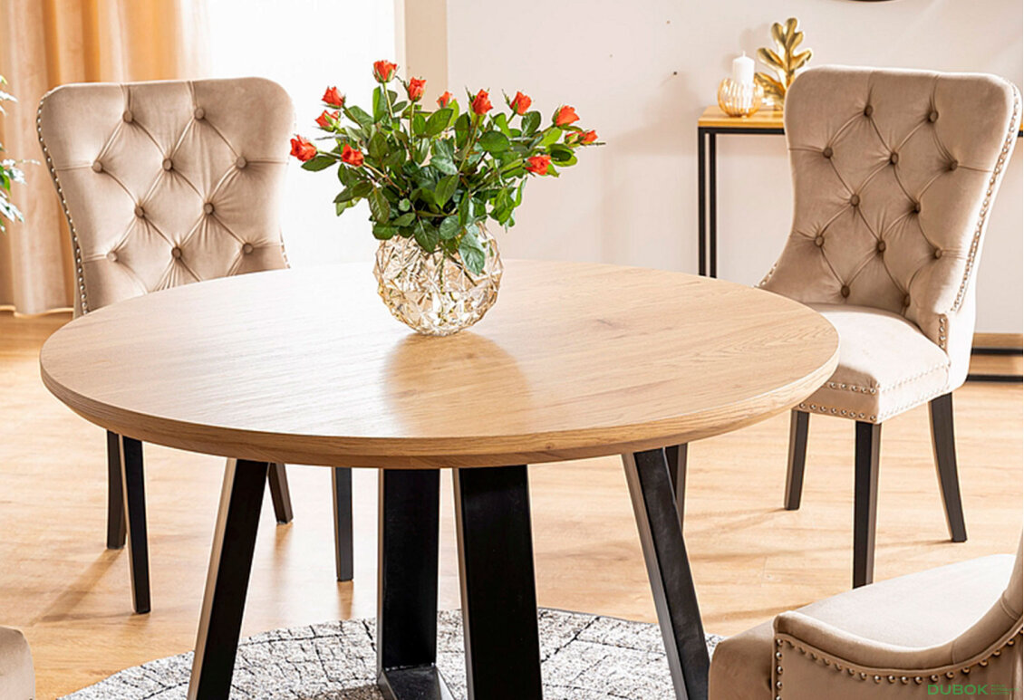 Fotografie 5 - Židle August Velvet béžový Bluvel 28, dřevo, černý