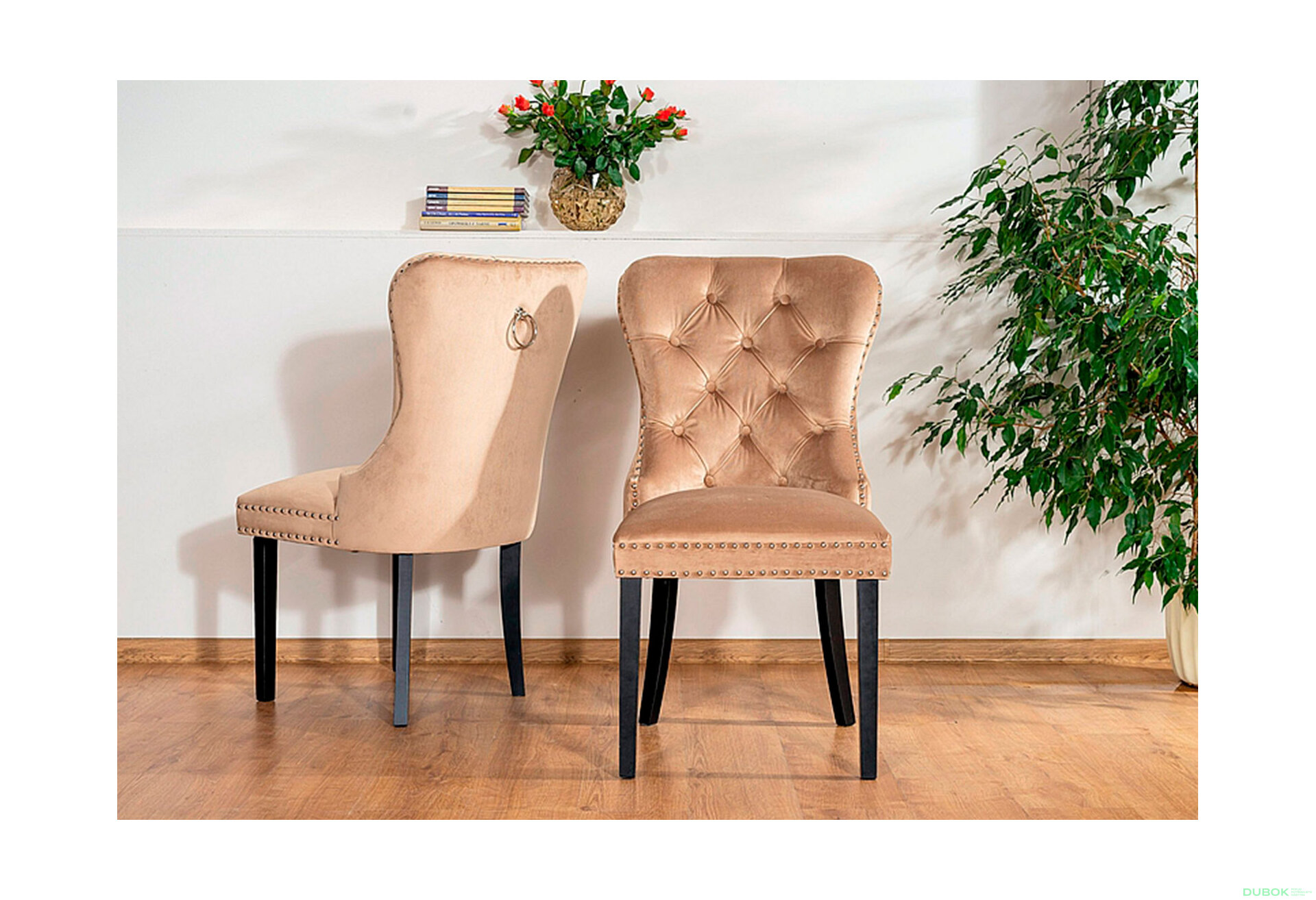 Fotografie 6 - Židle August Velvet béžový Bluvel 28, dřevo, černý