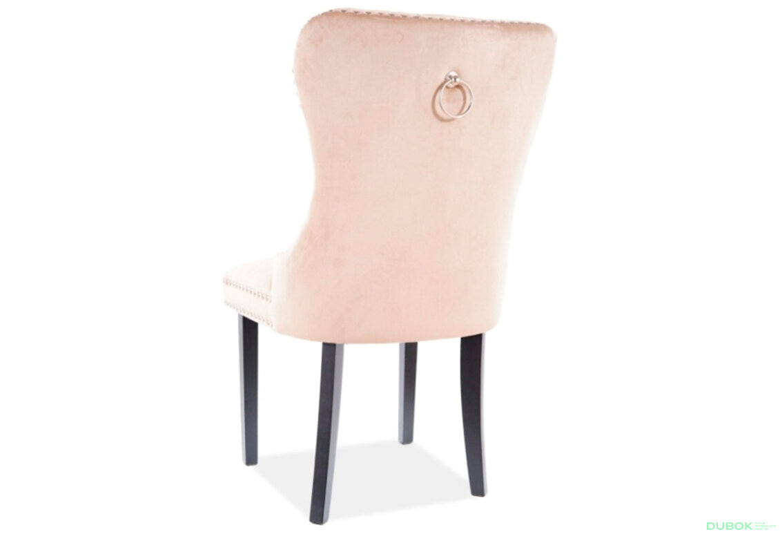 Fotografie 2 - Židle August Velvet béžový Bluvel 28, dřevo, černý