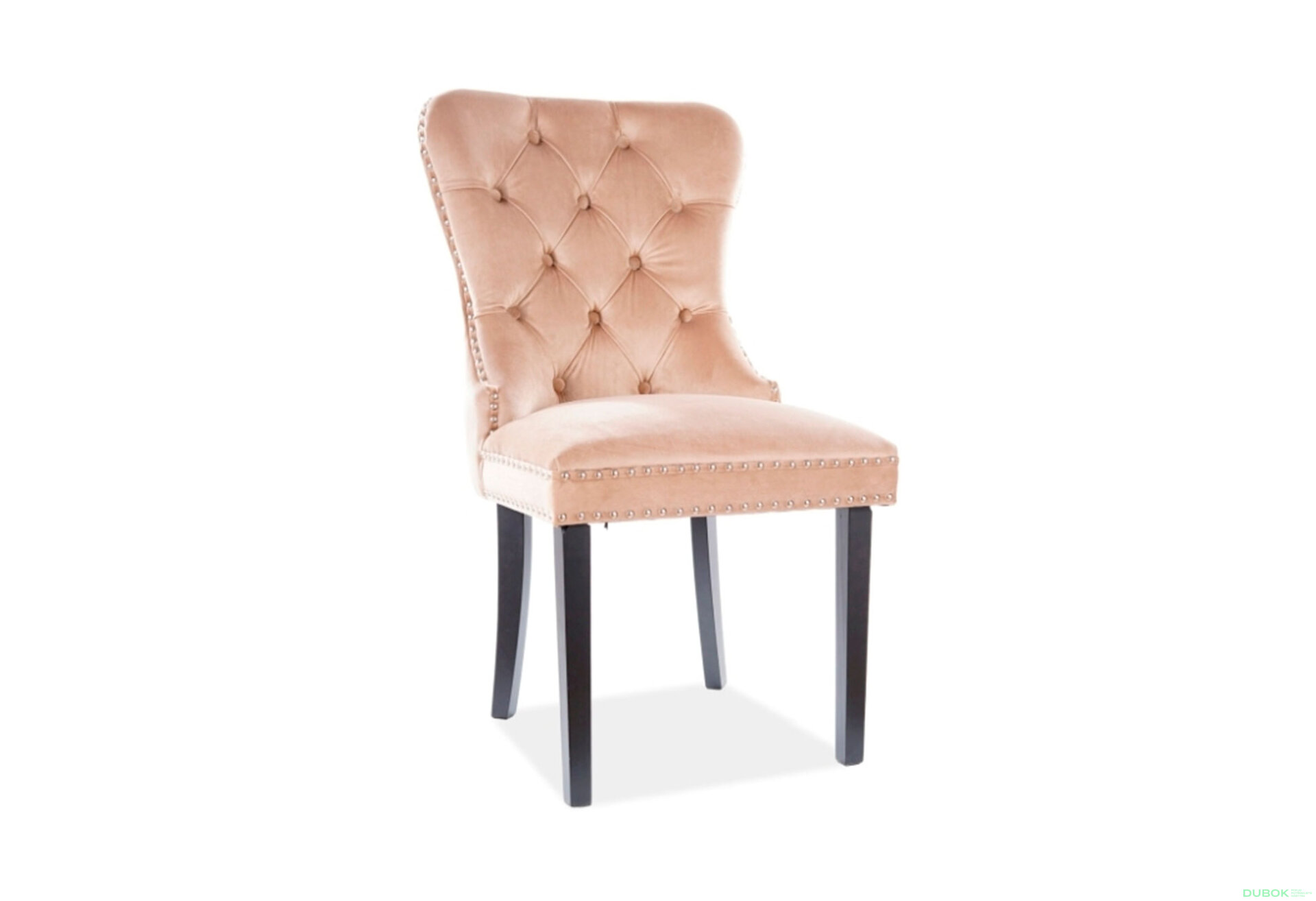 Fotografie 3 - Židle August Velvet béžový Bluvel 28, dřevo, černý