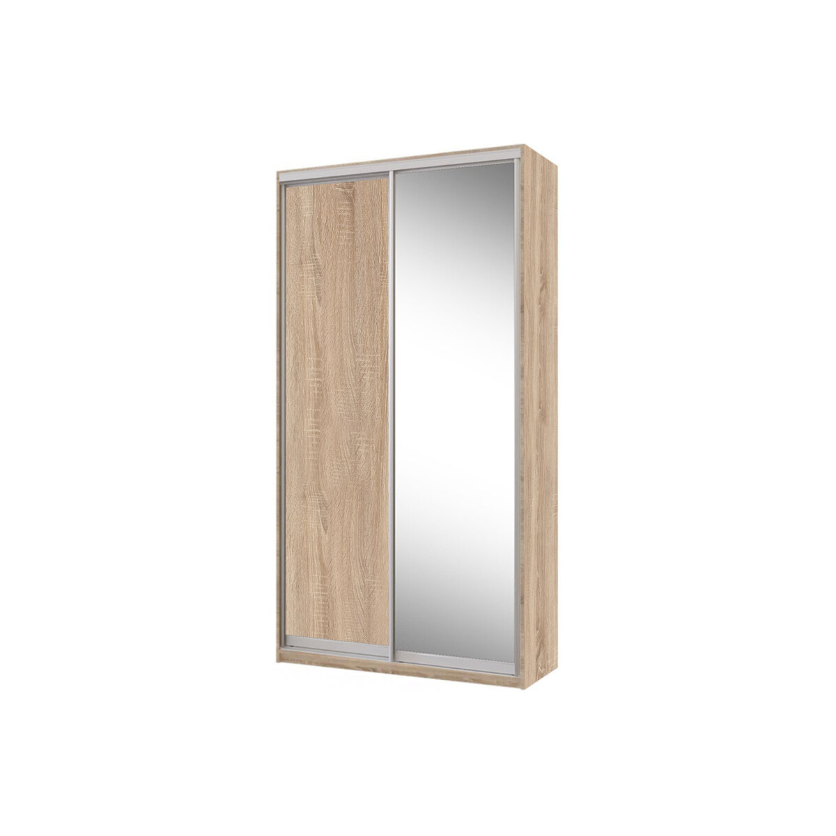 

Skříň s posuvnými dveřmi Komforto 1 zrcadlová + 1 DTD 120x240x60 cm Dub sonoma
