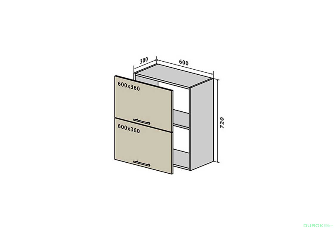 V20 Skříňka 2D 60 Interno Luxe