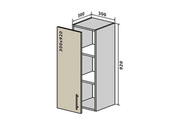 V42 Skříňka 1D 30 Interno Luxe