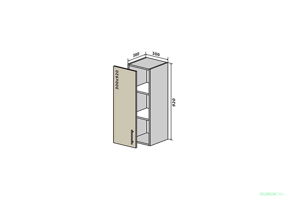V42 Skříňka 1D 30 Interno Luxe