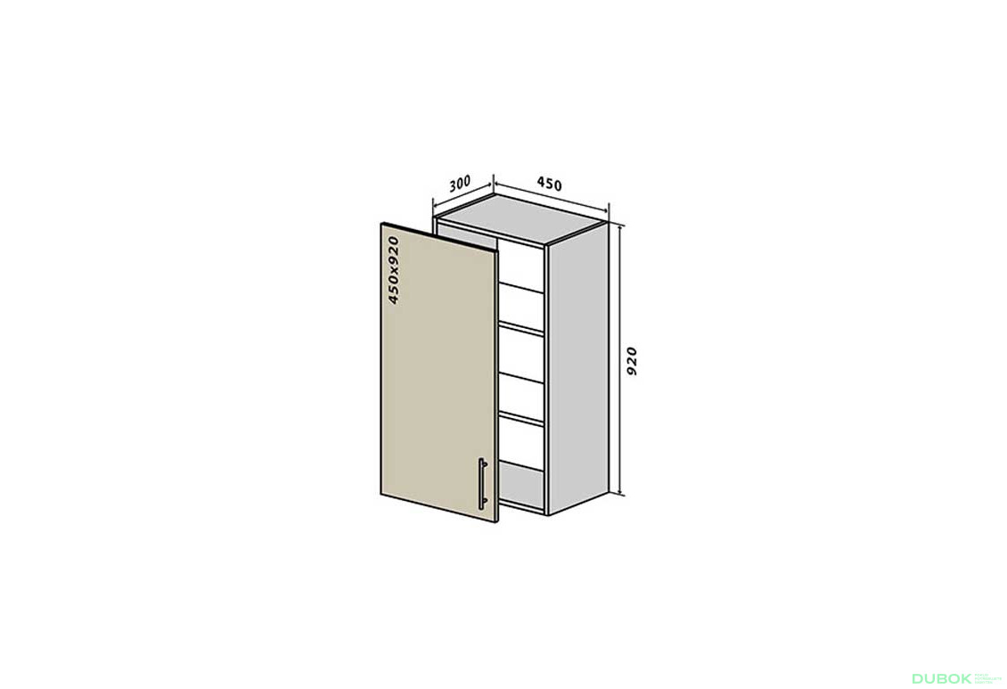 V44 Skříňka 1D 45 Interno Luxe