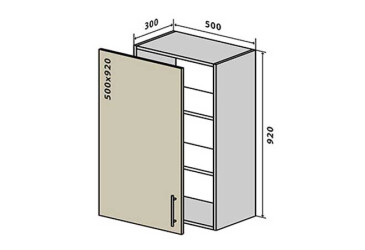 V45 Skříňka 1D 50 Interno Luxe