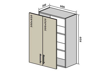 V46 Skříňka 2D 60 Interno Luxe