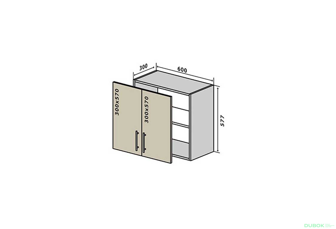 V53 Skříňka 2D 60 Interno Luxe