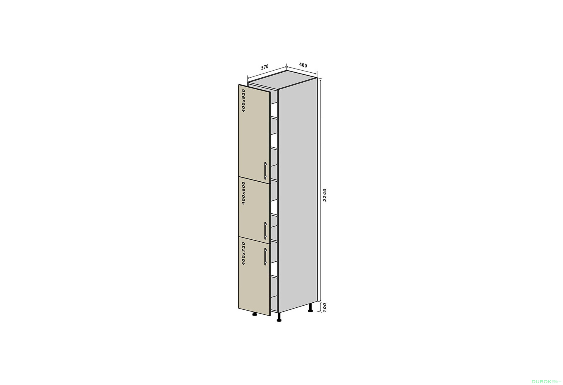 Fotografie 1 - N42 Skříň 40x234 Interno Glaňec Luxe
