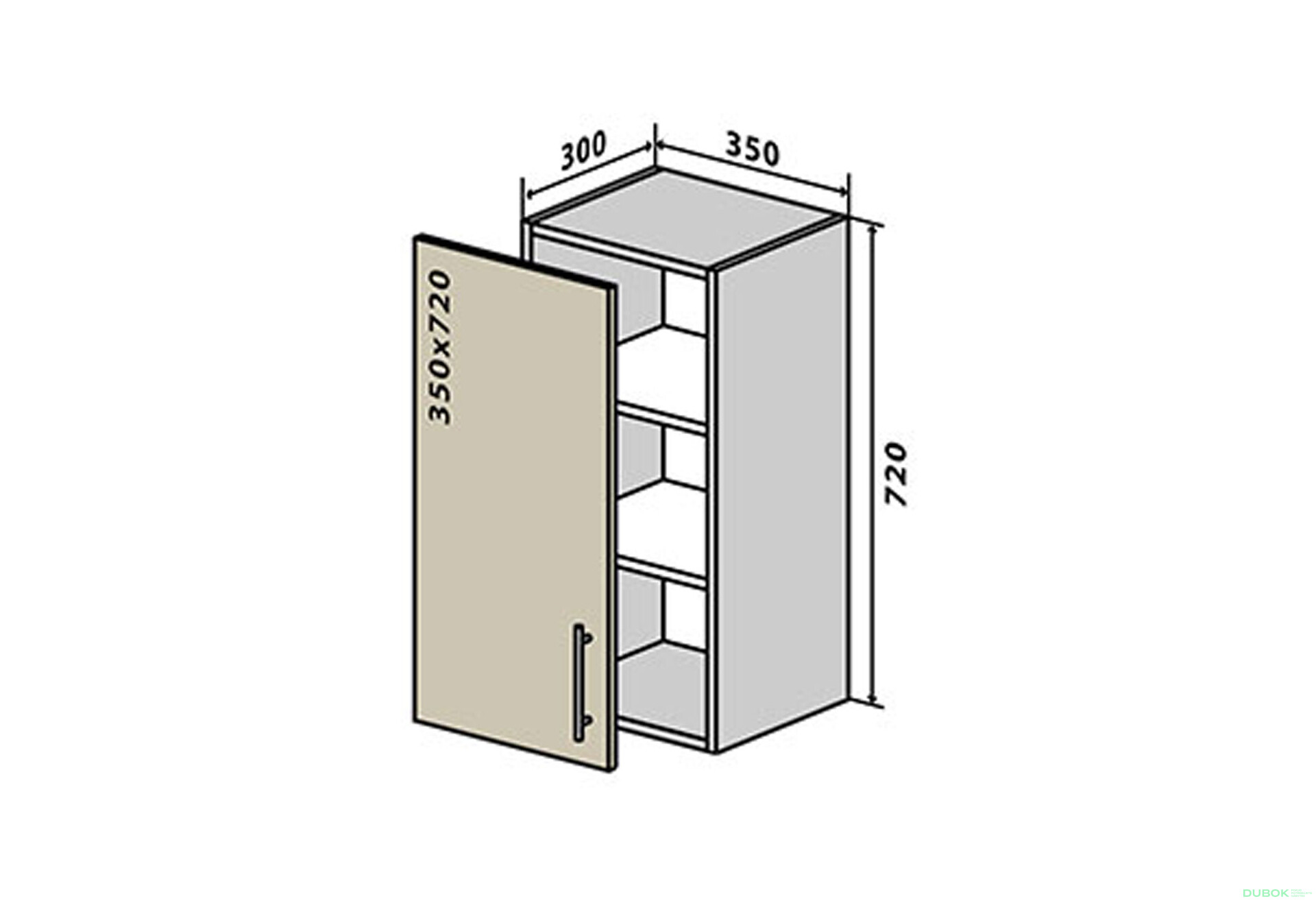 Fotografie 1 - V19 Skříňka 1D 35 Interno Glaňec Luxe